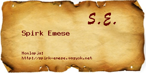 Spirk Emese névjegykártya